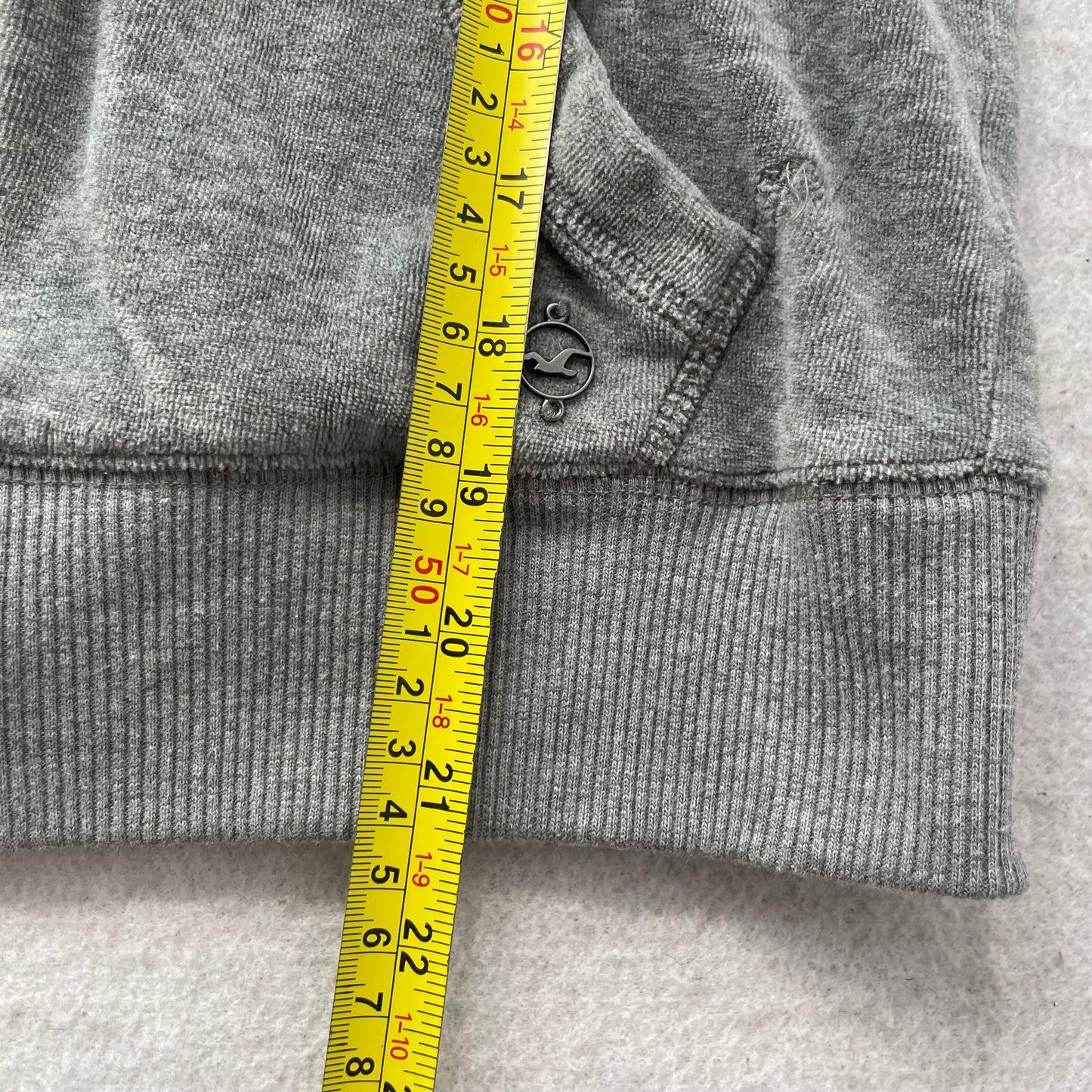 Hollister Women's Dark Heather Gray Velour Full Zip Hoodie Loungewear Y2K Size S