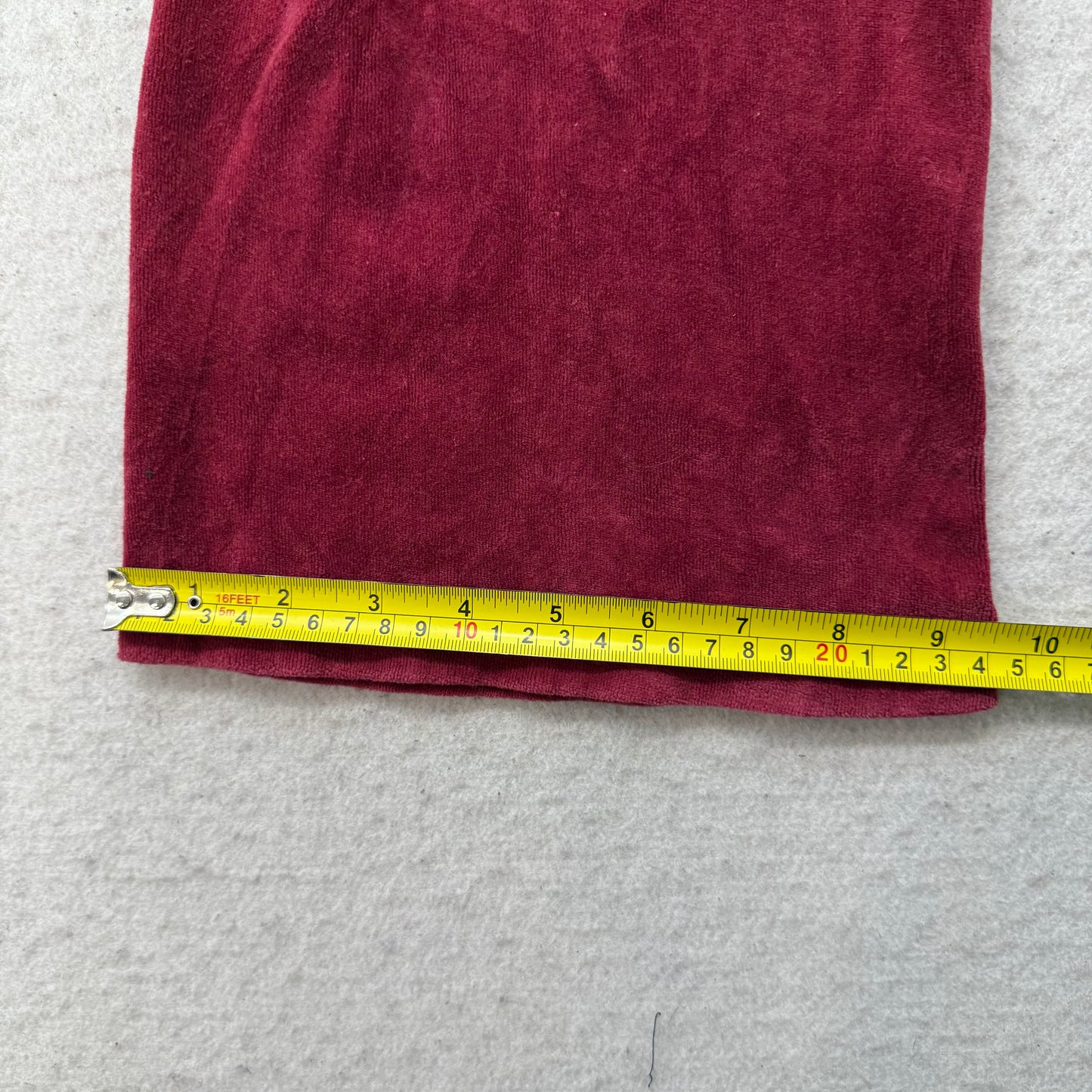 Vintage Juicy Couture Women's Maroon Velour Flared Track Pants Drawstring Size S