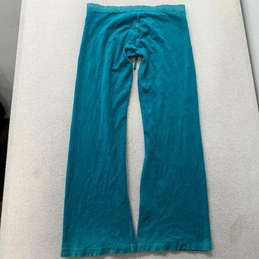 2003 Vintage Juicy Couture Women's Turquoise Blue Velour Flare Track Pant Size S