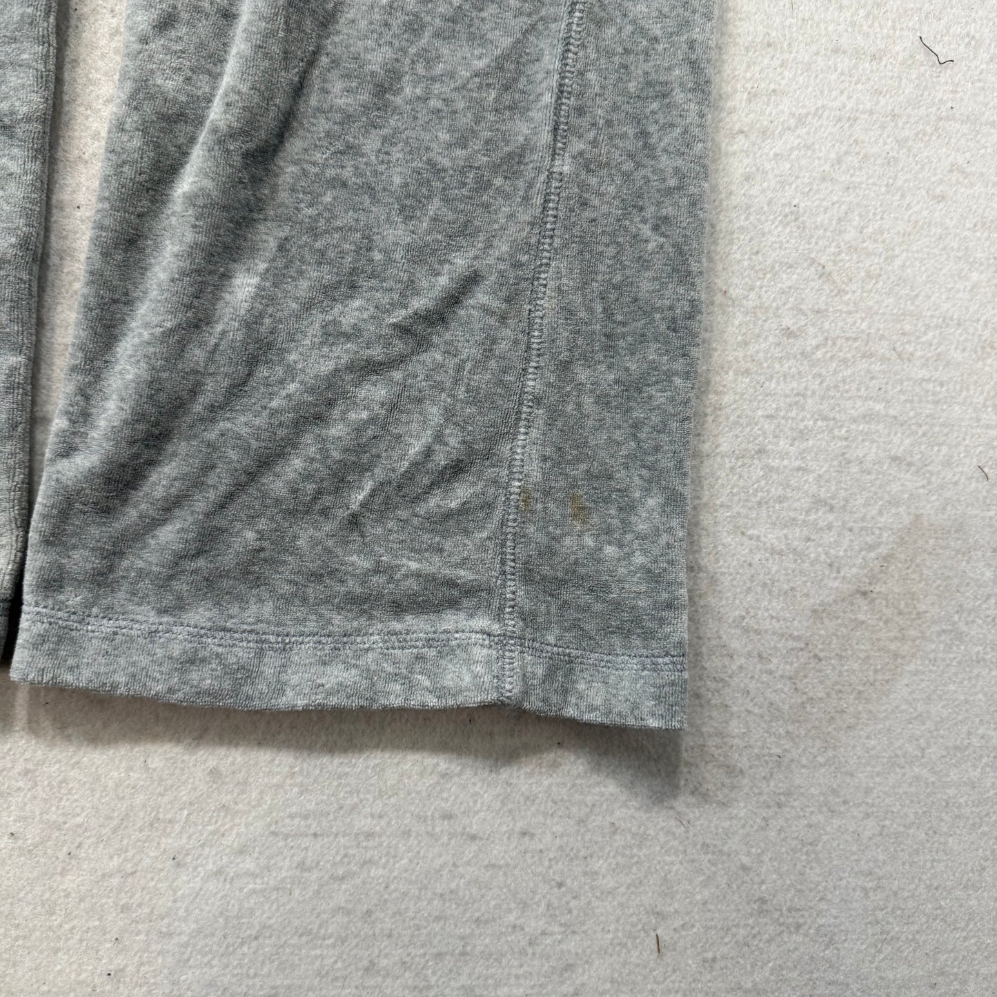Vintage Juicy Couture Women's Heather Gray Velour Flared Track Pant Y2K Size S