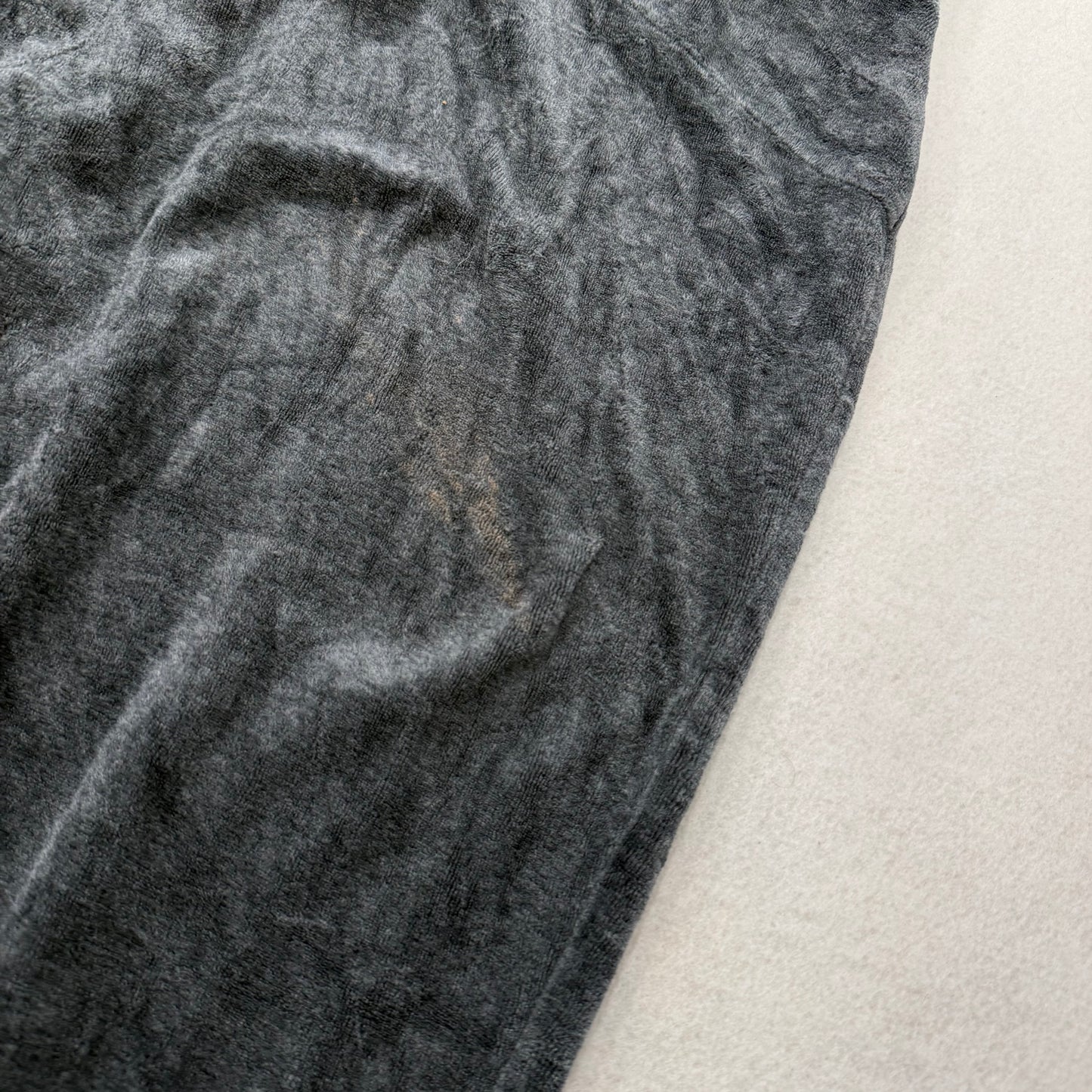 Bebe Women's Charcoal Gray Velour Flared Track Pant Loungewear Low Rise Size L