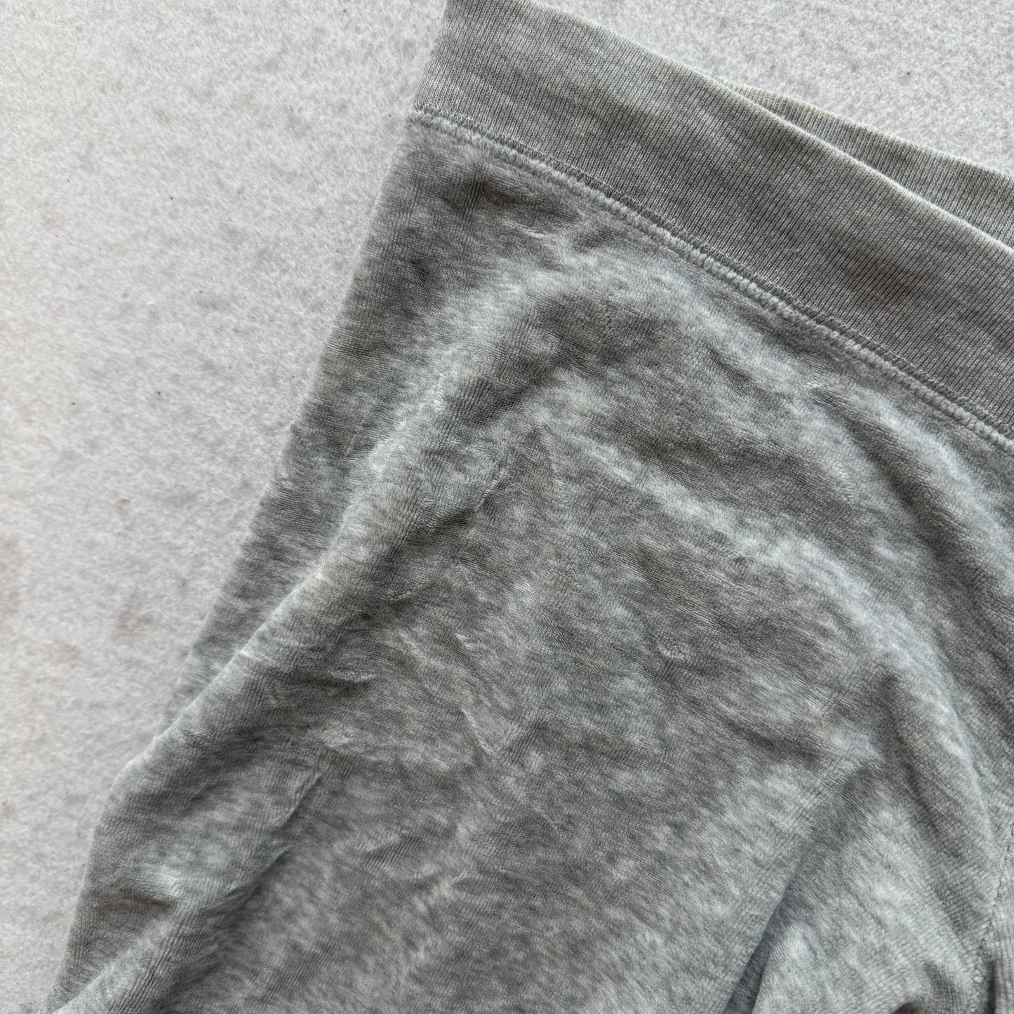 Juicy Couture Women's Heather Gray Velour Flared Track Pants Drawstring Size M