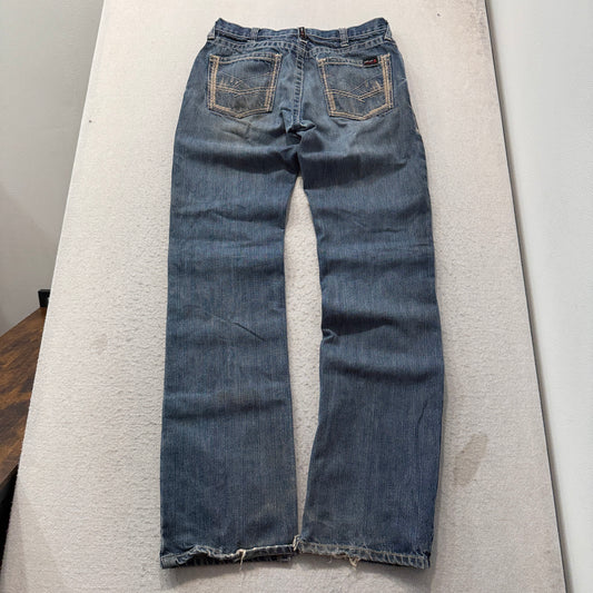Ariat FR M4 Boot Low Rise Men's Blue Denim Jeans Pockets Classic Size W32xL38