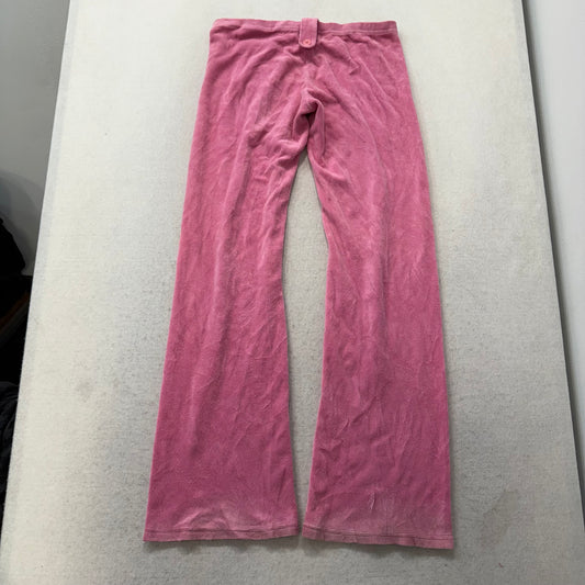 2003 Vintage Juicy Couture Women's Candy Pink Terrycloth Flare Track Pant Size P