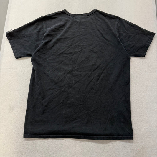 Champions Men's Faded Black Cotton T-Shirt Short Sleeves Crewneck Logo Size XL