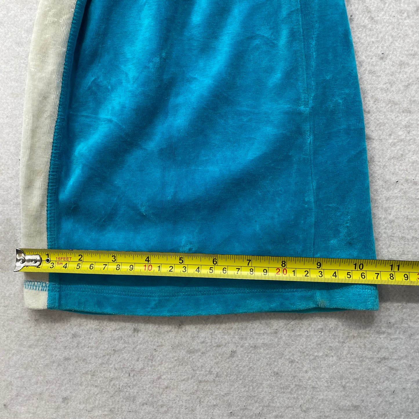 2003 Vintage Juicy Couture Ultra Women Turquoise Velour Flared Track Pant Size L
