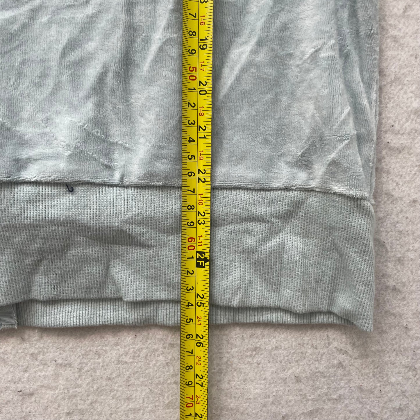 Juicy Couture Women's Light Sage Green Velour Zip-Up Hoodie Drawstring Size XL
