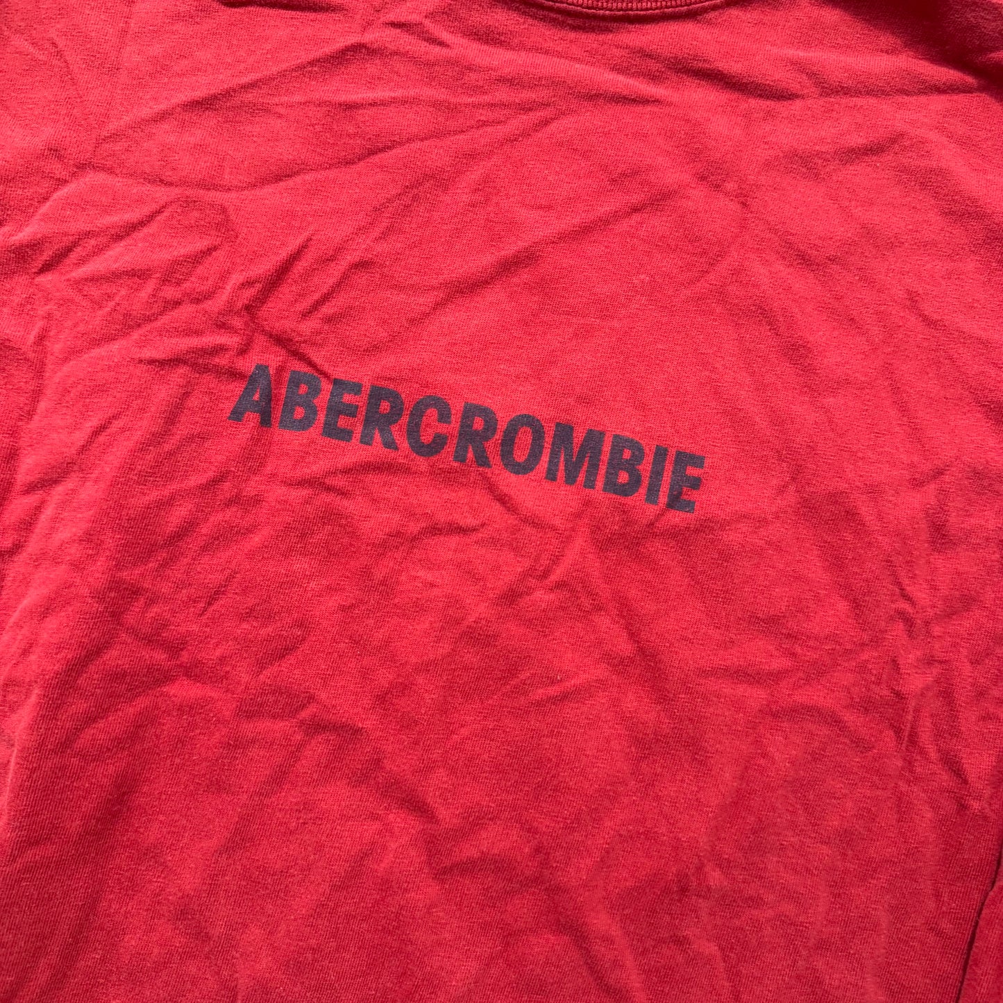 Abercrombie & Fitch Red AF92 Snowmobile Marathon Long Sleeve T-Shirt Size S