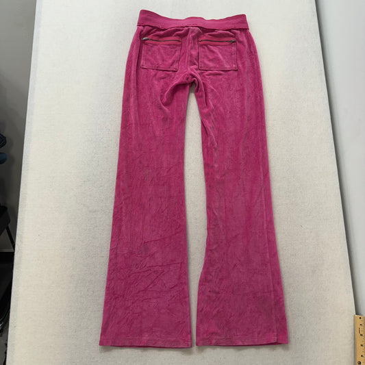 Vintage Victoria’s Secret PINK Love Pink Hot Pink Camo Velour Flare Pants Size XS