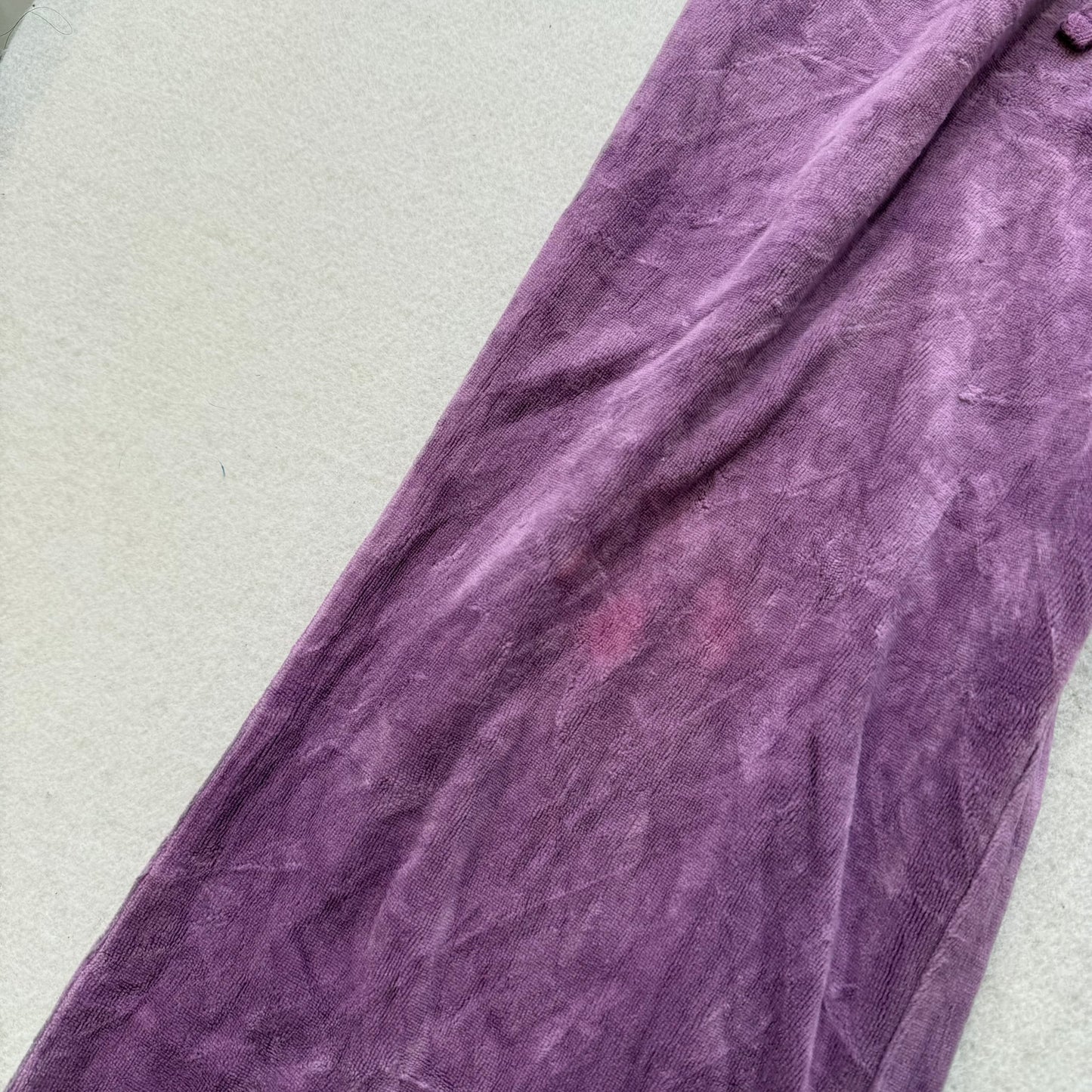 Juicy Couture Dusty Purple Velour Flared Track Pants Drawstring Low Rise Size M