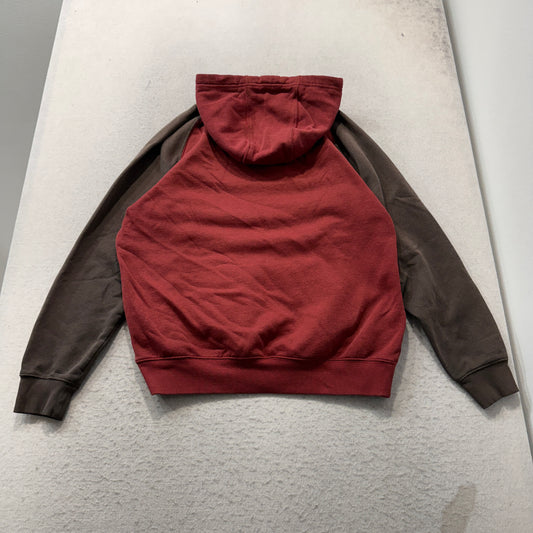 Columbia Sportswear Company Men's Red Brown Raglan Sleeve Hoodie Pocket Size M