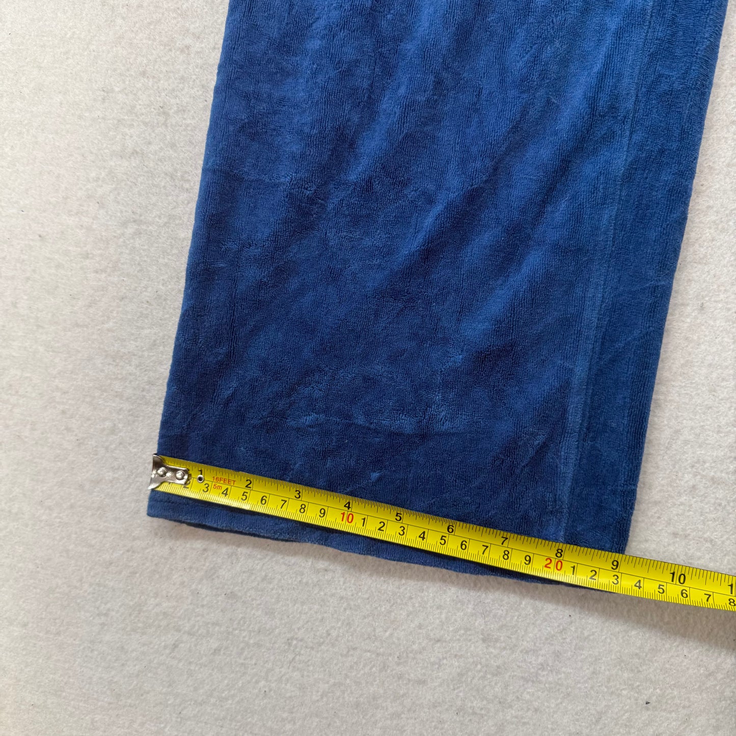 Vintage Juicy Couture Women's Sapphire Blue Velour Flared Track Pant Y2K Size L