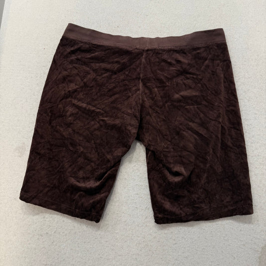 Vintage Juicy Couture Juicy Heiress Women's Brown Velour Lounge Shorts Size L