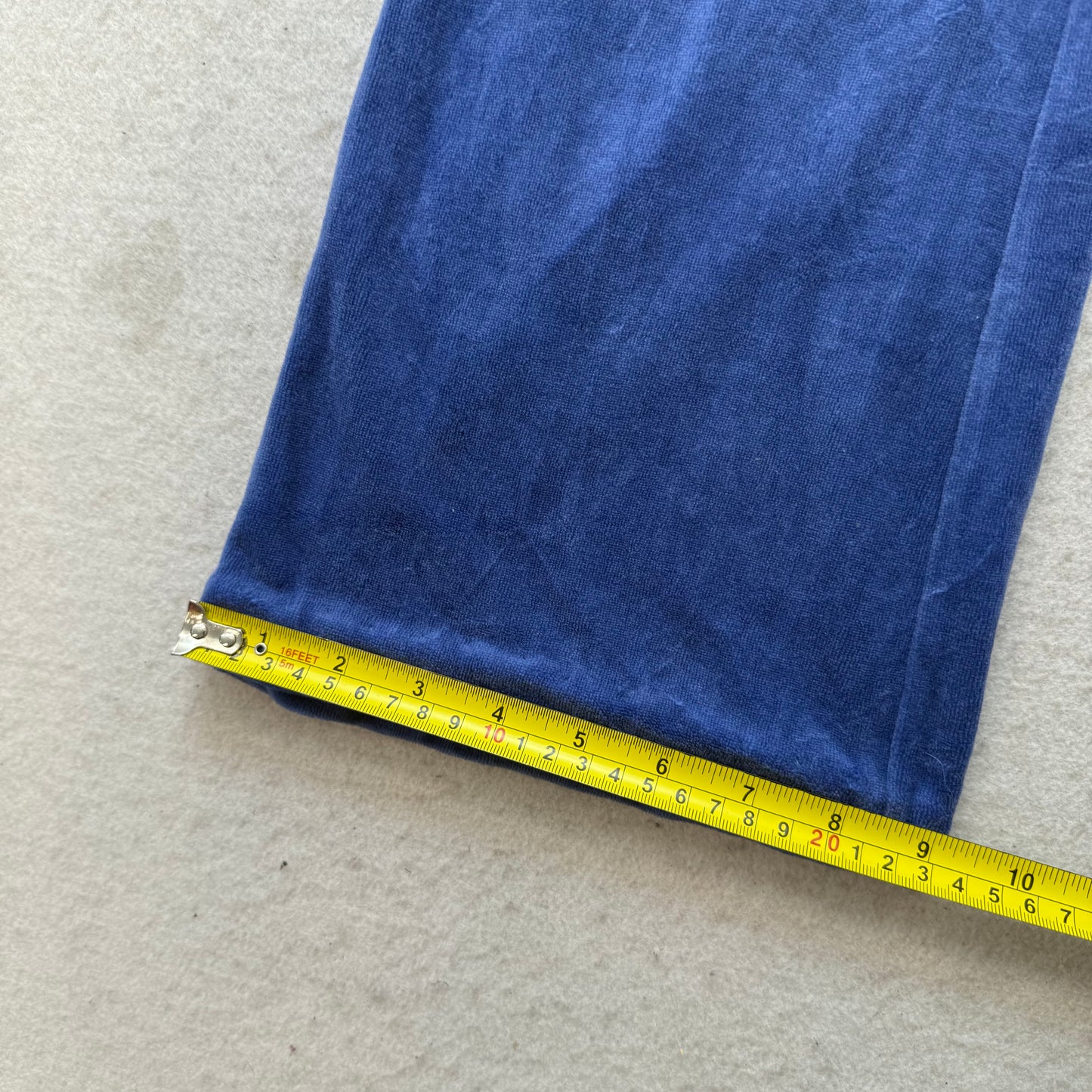 Juicy Couture Women's Royal Blue Velour Flared Track Pant Flap Pockets Size M