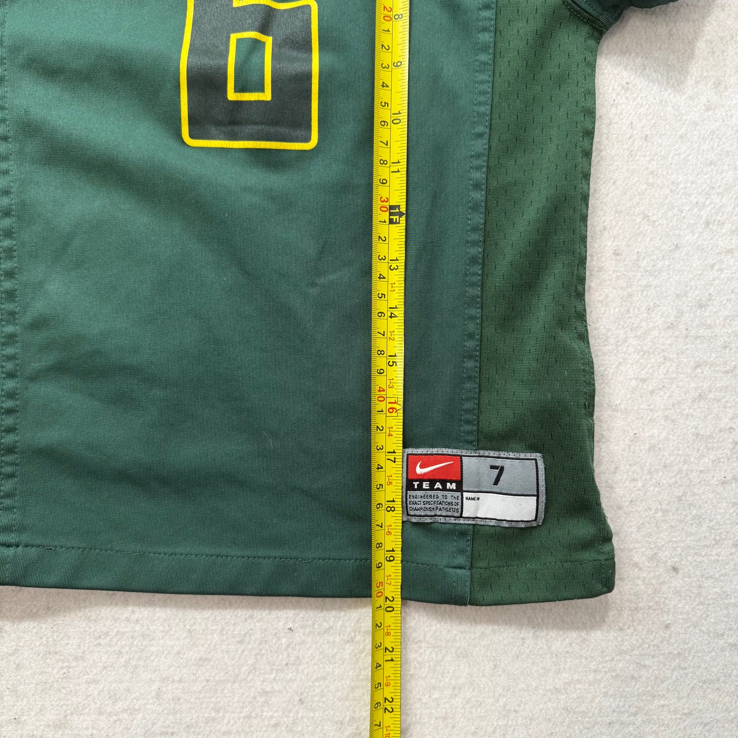 Nike Mighty Oregon Ducks Youth Kid's Forest Green #6 Football Jersey Size 7