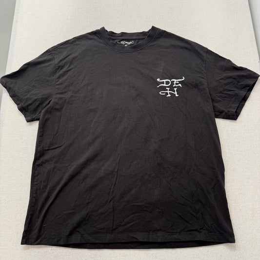 Ed Hardy Japan Wolf Men's Black Cotton T-Shirt Short Sleeves Graphic Tee Size XL