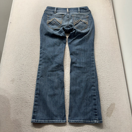 Ariat REAL Denim Women's Blue Bootcut Denim Jeans Pocket Classic Zip-Fly Size 29