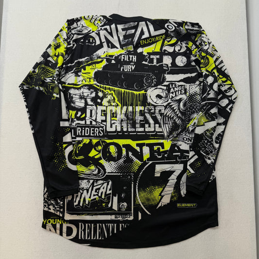 Oneal black graphic motocross jersey size XL