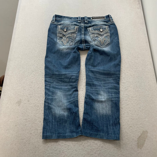 Rock Revival Gysii Easy Boot Women's Blue Bootcut Jeans Pockets Classic Size 29