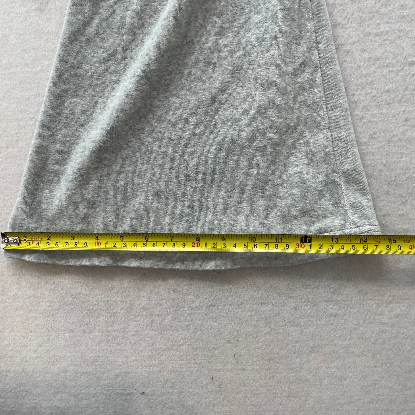 Juicy Couture Women's Heather Gray Velour Flared Track Pant Bell Bottom Size XL