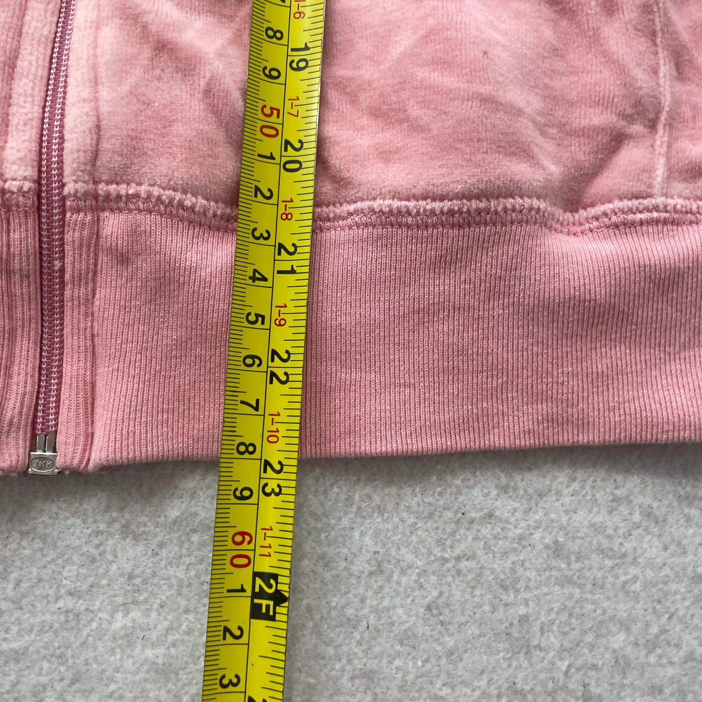 Vintage Juicy Couture Women's Pink Velour Zip Up Hoodie Graphic Logo Y2K Size L