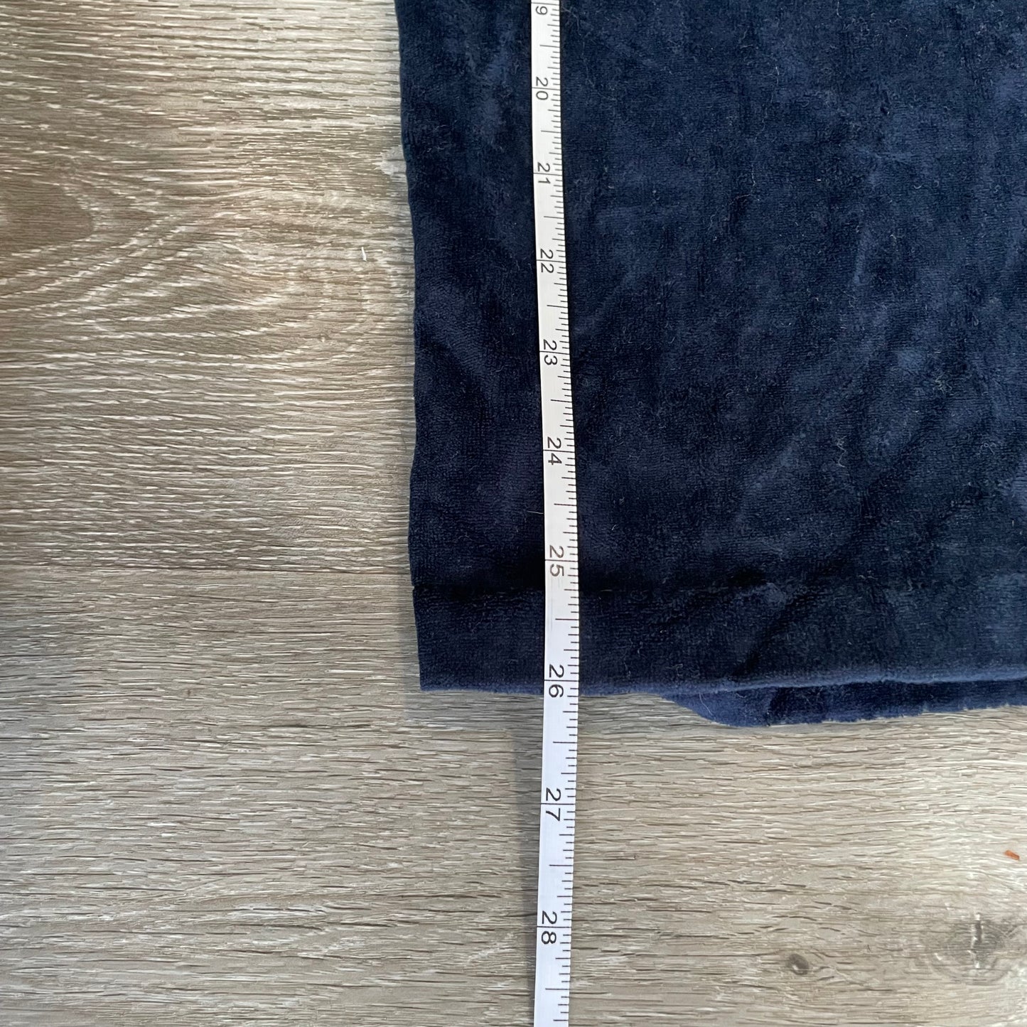 Vintage Juicy Couture Women's Navy Velour Wide Leg Track Pants Drawstring Size L