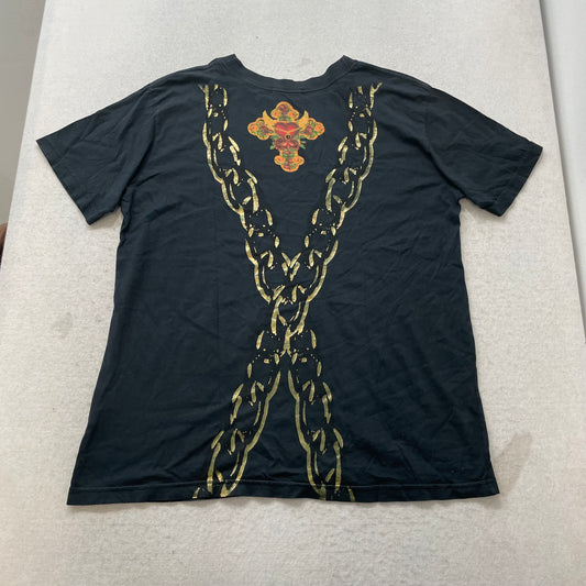 Vintage Paco Chicano Christian Audigier Hot Sex Mens Black Graphic T-Shirt - XXL
