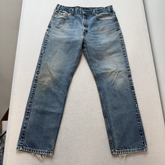Levi Strauss & Co. 505 Men's Blue Denim Relaxed Fit Straight Leg Jeans Size 36