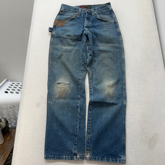Wrangler Men's Blue Riggs Workwear Carpenter Denim Jeans Medium Wash Size 30