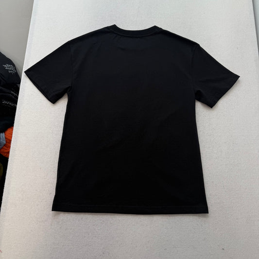 ED HARDY GOLD EMBROIDERED LOGO BLACK TEE