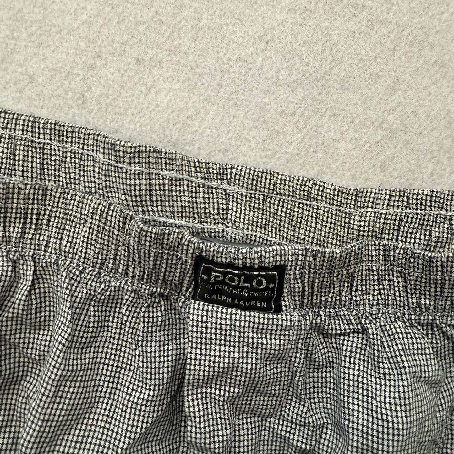 Polo Ralph Lauren Men's Black White Gingham Plaid Pajama Pants Sleepwear Size L