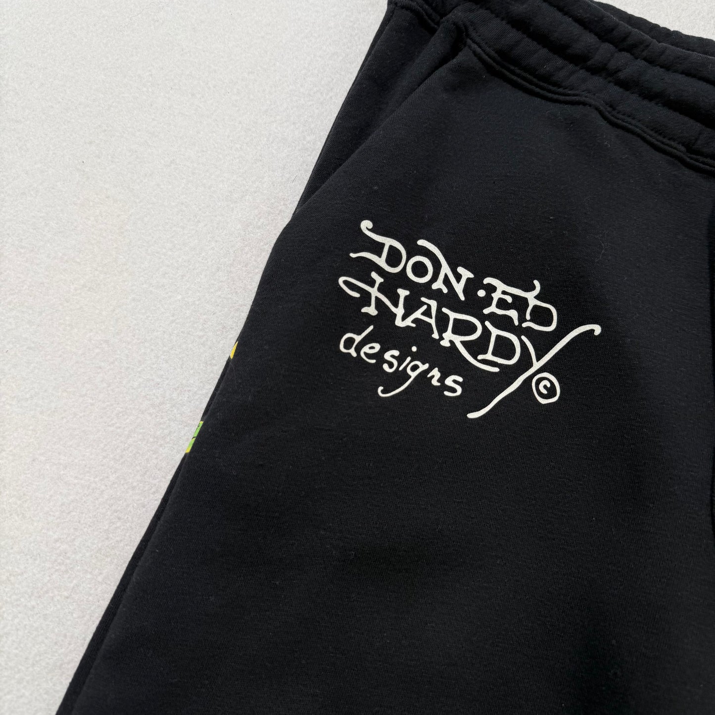 ED HARDY “Love kills Slowly” BLACK FLARE PANTS