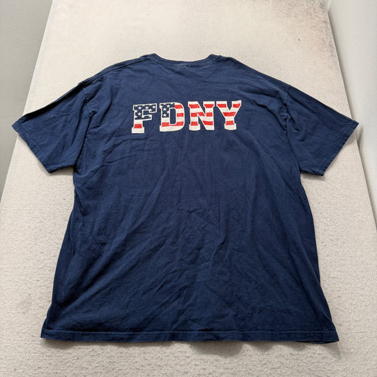 Vintage Hanes Beefy-T Men's Cotton Navy Blue Short Sleeve T-Shirt Crewneck - 2Xl