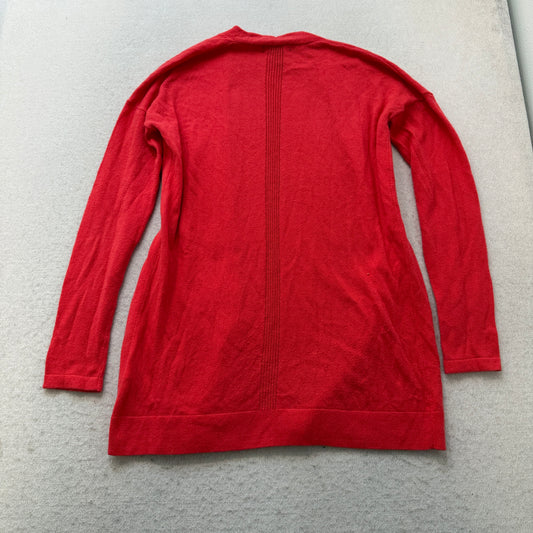 Gap Women's Red Knit Open Front Cardigan Sweater Long Sleeve Lightweight Size XS