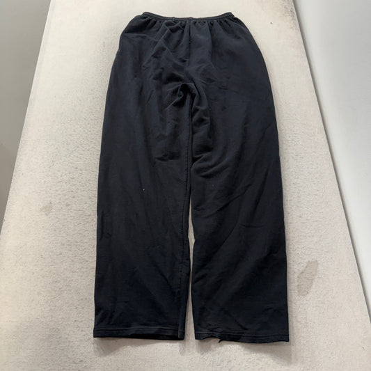 Champion Eco Authentic Womens Black Fleece Wide-Leg Sweatpants Baggy Logo Size L