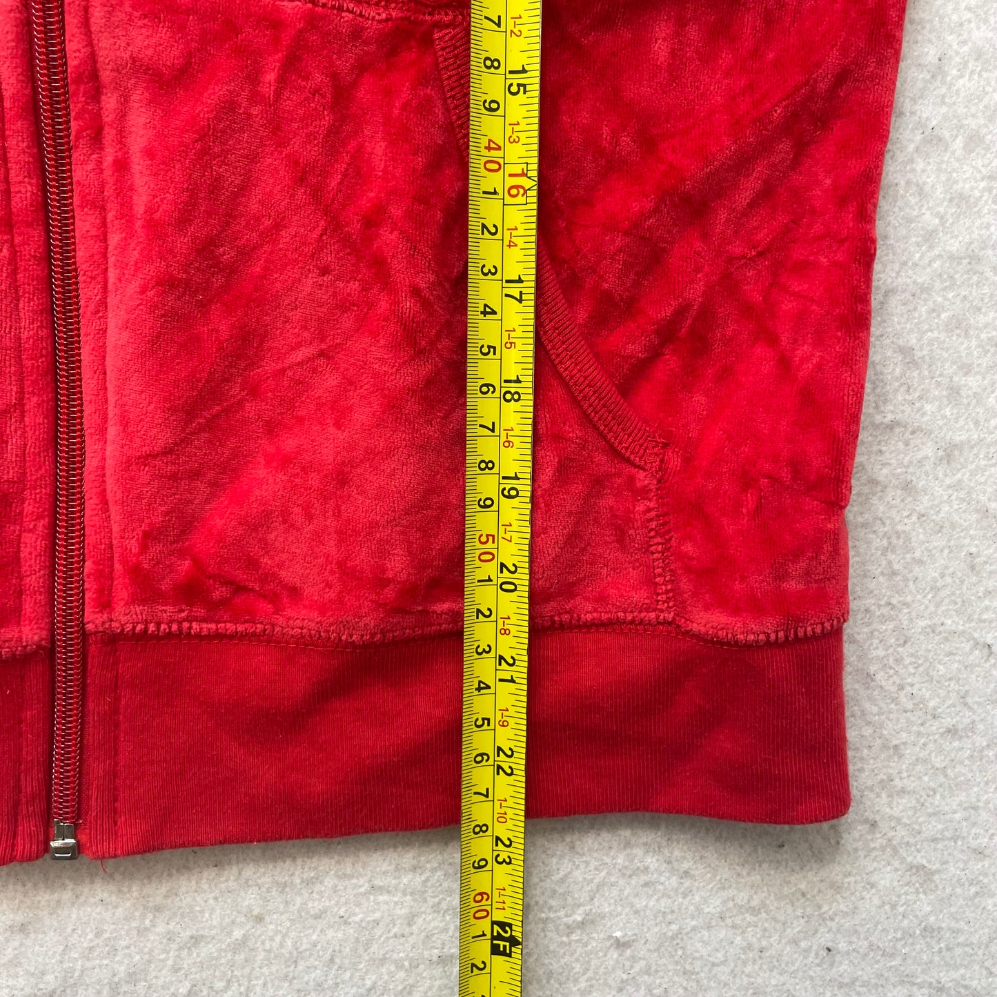 PINK Victoria's Secret LOVE PINK Women's Dark Red Velour Full Zip Hoodie Size L