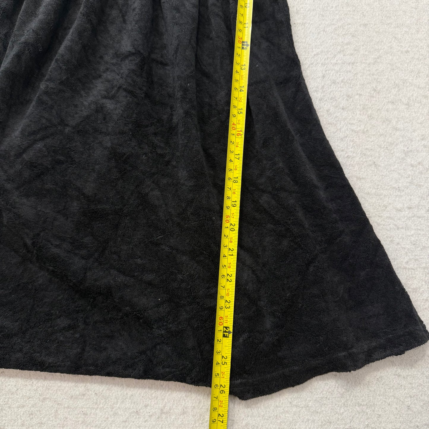 Juicy Couture Women's Black Terry Cloth Smocked Tube Dress Strapless Y2k Size M