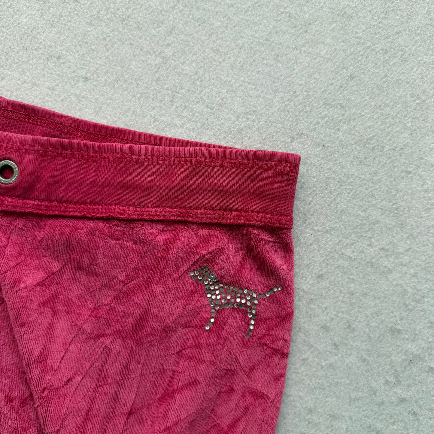 Victoria's Secret PINK Women's Pink Velour Flared Track Pants Loungewear Size M