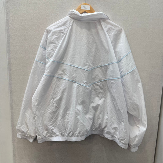 Nike Womens White Nylon Full Zip Windrunner Jacket Loose UV Performance Size 3XL