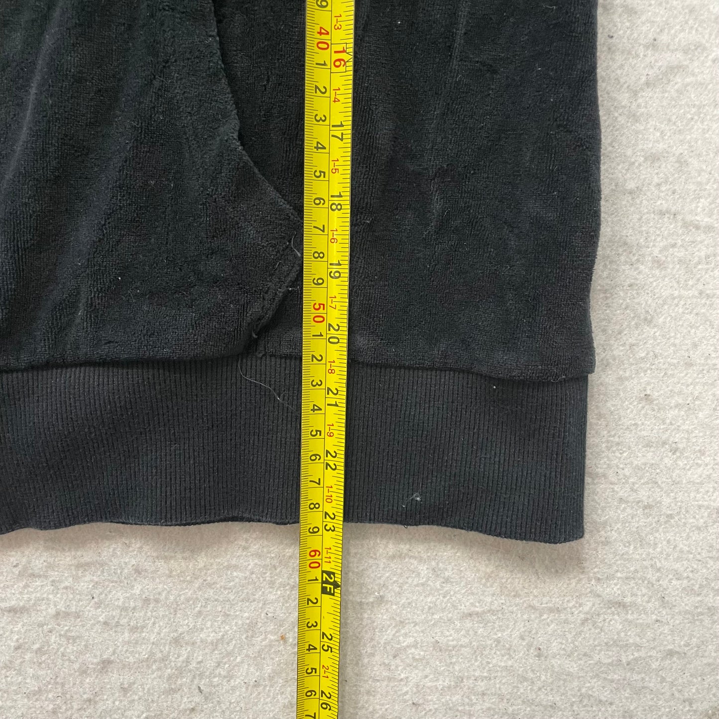 Bebe Sport Women's Black Velour Zip-Up Hoodie Long Sleeve Pockets Classic Size M