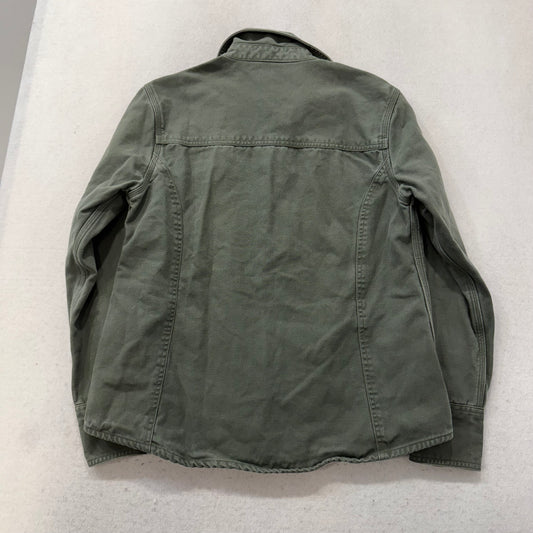 Carhartt Women's Olive Green Cotton Canvas Button Down Lined Shirt Jacket Size S