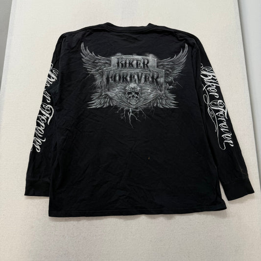 Abercrombie & Fitch Black Biker Forever Long Sleeve Graphic Tee 24x2