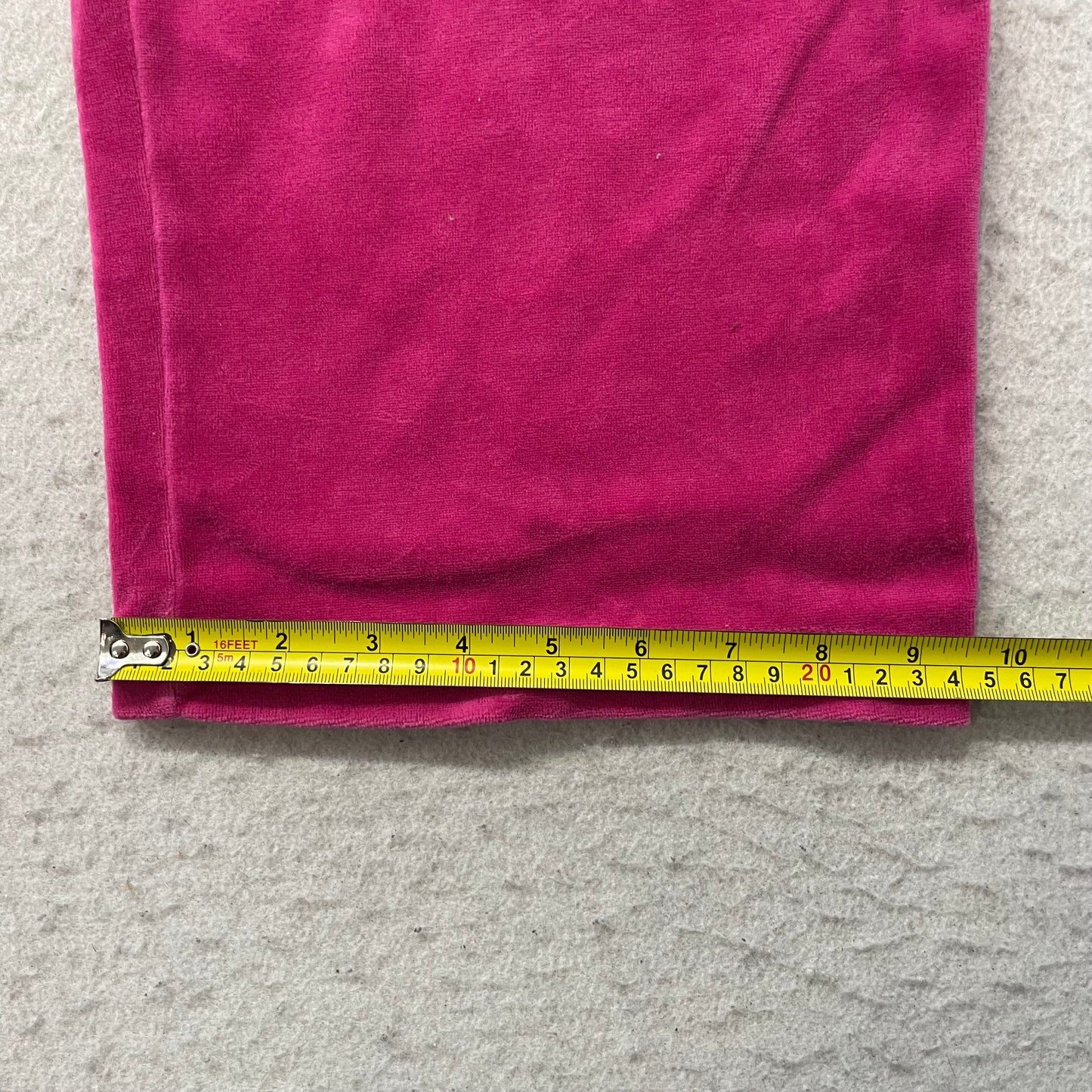 Vintage Juicy Couture Women's Hot Pink Velour Tracksuit Set Hoodie & Pant Size L