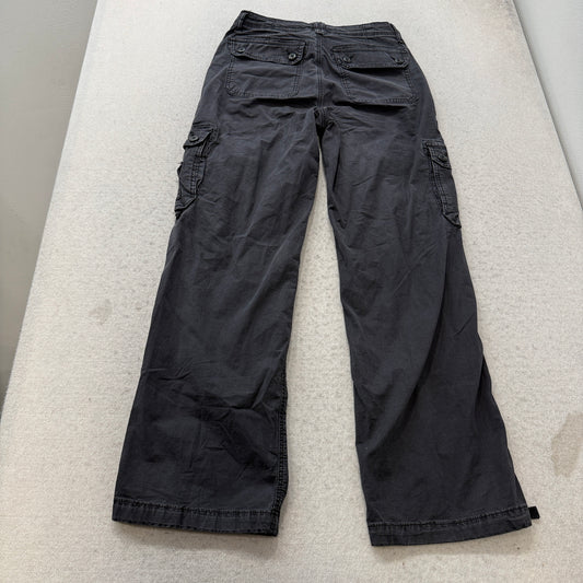 American Eagle Outfitters Women's Charcoal Gray Cargo Pant Utility Pocket Size 2