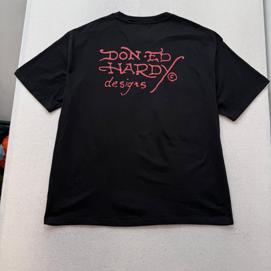 ED HARDY “Love Skull” BLACK GRAPHIC TEE