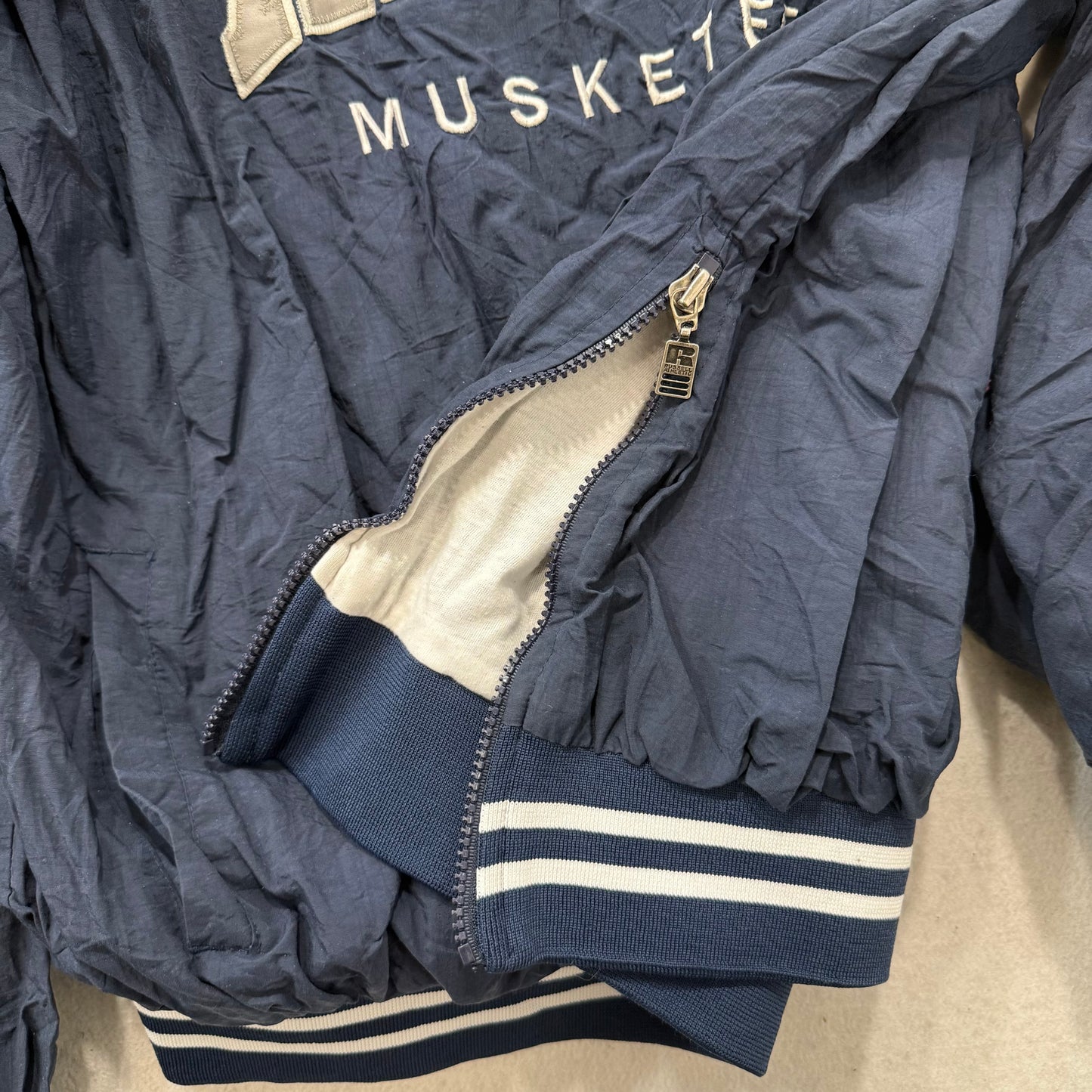 Russell Athletic Xavier Musketeers Navy Pullover Windbreaker Jacket Size XXL