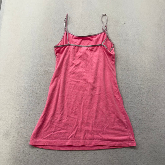 Ambiance Apparel Women's Pink Cotton Camisole Tank Top Spaghetti Straps Size L