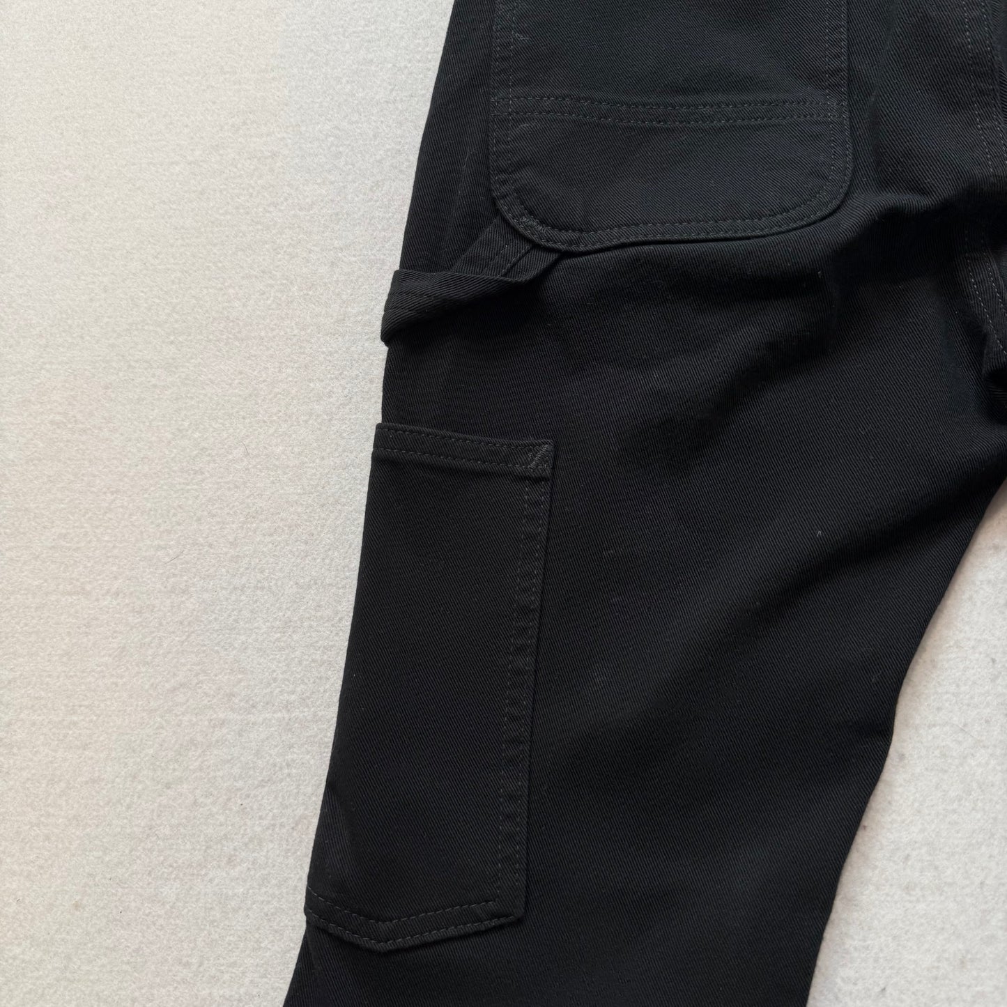 Carhartt Men's Black Cotton Relaxed Slim Fit Double-Knee Carpenter Pant Size 2