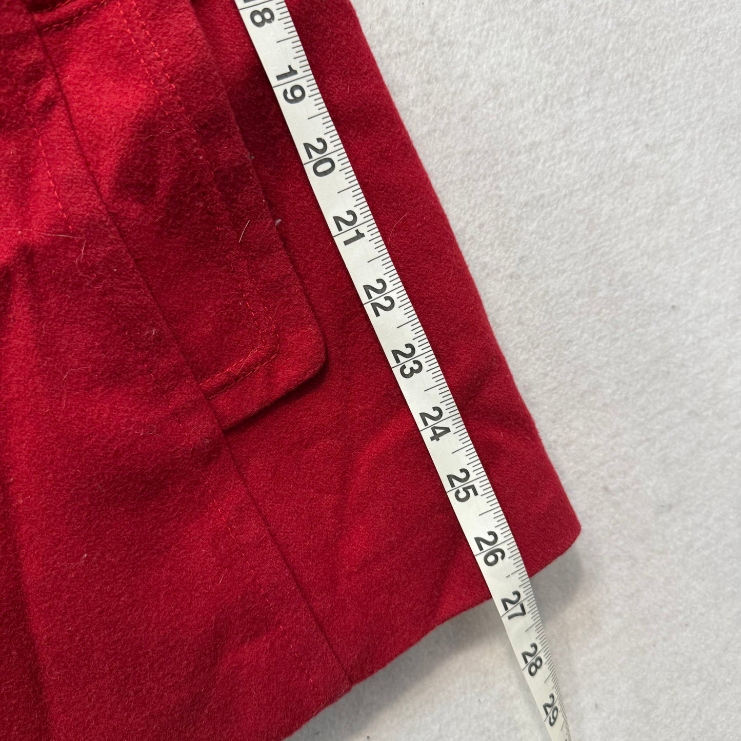 St. John’s Bay red hooded drawstring coat with side pockets size M