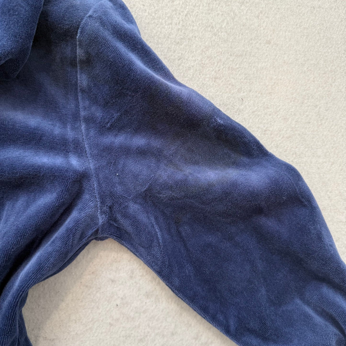 2003 Juicy Couture Women's Navy Velour Tracksuit Set Hoodie & Mini Skirt Size M